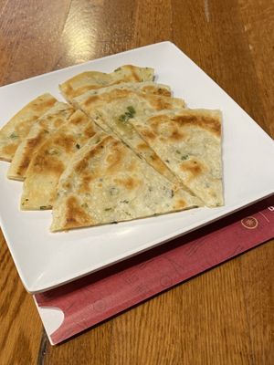 Ordered all four of the vegan options - green onion pancake  at Dough Zone - Pine St in Seattle