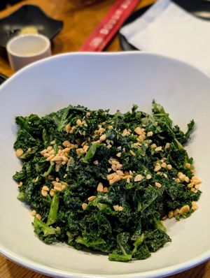Kale salad with sesame dressing at Dough Zone - Pine St in Seattle