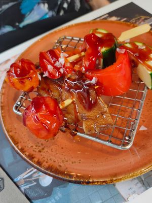 Brochetas de verduras (Menu) at UDON in Zaragoza