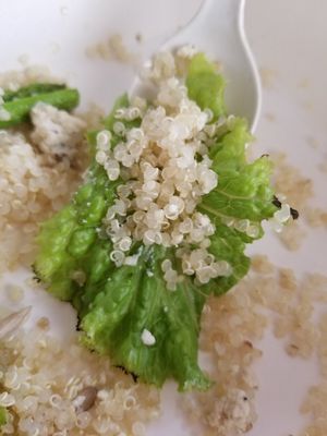 Rotting black lettuce at Corner Tree Cafe in Makati
