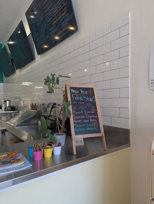 Promo board at So Juicy in Carson City