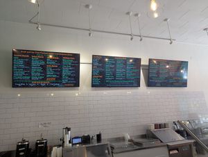Menu boards at So Juicy in Carson City