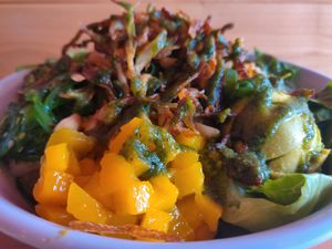 Vegan poke bowl at Marakai Poke in Tijuana