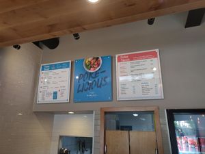 Menu at Marakai Poke in Tijuana