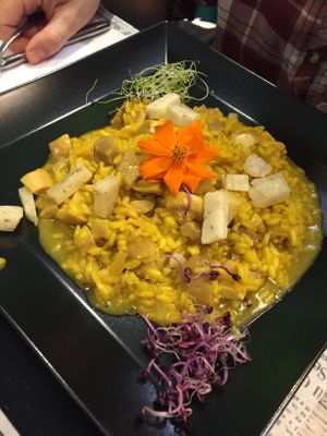 Best vegan risotto with parmiggiano at Verde in Basel