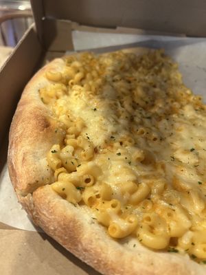 Vegan Gourmet Mac and cheese pizza   at Pasquale's Pizzeria III in Middletown