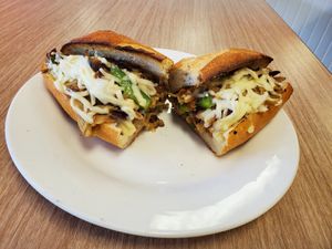 Vegan Cheesesteak Sub with Peppers and Onion at Pasquale's Pizzeria III in Middletown