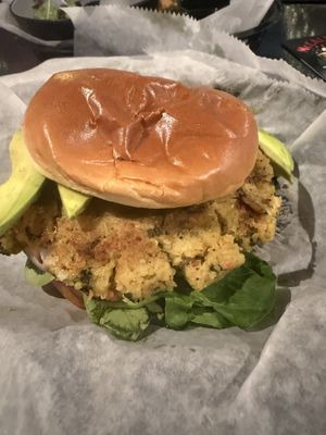 Quinoa burger   at Two Roads Tavern in Kill Devil Hills