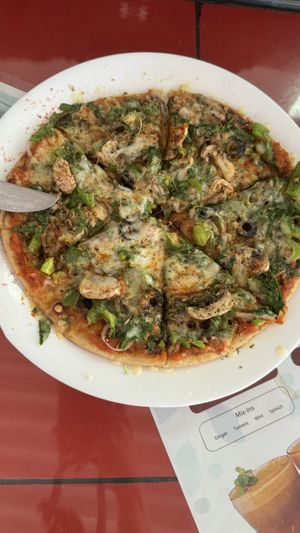   at Aum Cafe in Varanasi