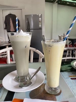 They have v whipped cream!   at Aum Cafe in Varanasi