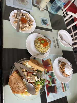   at Aum Cafe in Varanasi