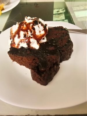 Vegan Dessert at Aum Cafe in Varanasi