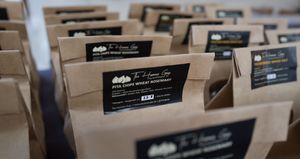 Our Pit-Chips - also vegan and handmade.  at The Hummus Guys in Berlin