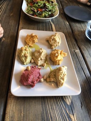 Hummus and salad, yummy! 😀 at The Hummus Guys in Berlin