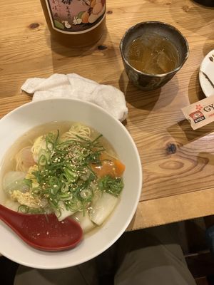 vegetable ramen be plum wine  at Gyozaoh Dotonbori in Osaka