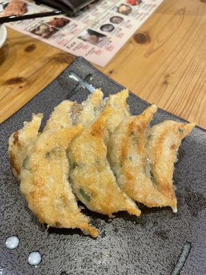 Pan fried veggie gyoza   at Gyozaoh Dotonbori in Osaka