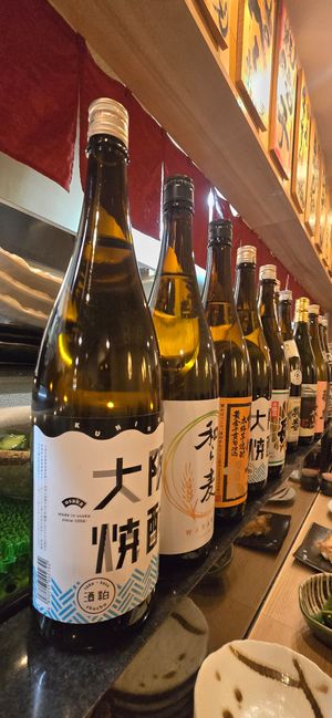 Sake at Gyozaoh Dotonbori in Osaka