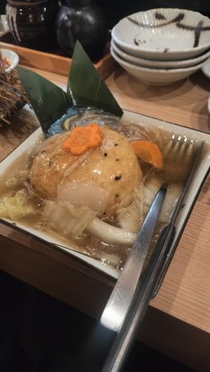 Tofu ball at Gyozaoh Dotonbori in Osaka