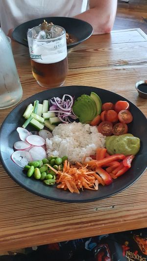 Poke bowl at Dylan's in Menai Bridge