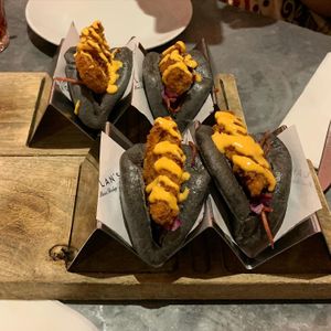 Seitan bao buns  at Dylan's in Menai Bridge