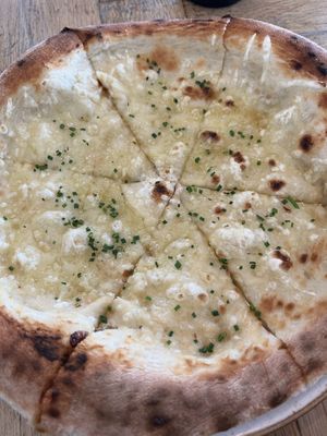 Vegan cheesy garlic bread   at Dylan's in Menai Bridge