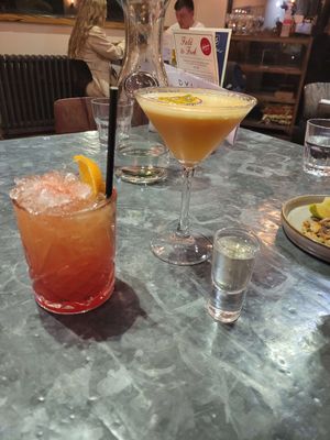 Mai Tai and Ormestar Martini at Dylan's in Menai Bridge