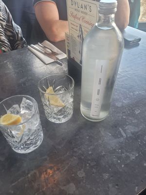 Large Still Water and Glasses at Dylan's in Menai Bridge