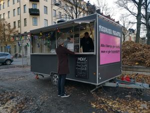 The truck at Yarmoux Falafel  in Stockholm