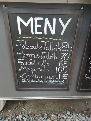 Menu at Yarmoux Falafel  in Stockholm