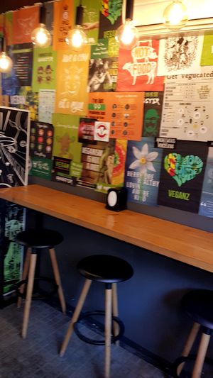 Eating in at Meet The Veganz in Beirut