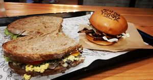 Pulled fork and veganz club. at Meet The Veganz in Beirut