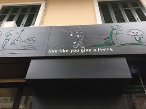 Front sign at Meet The Veganz in Beirut