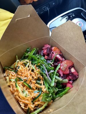 Salad box at The Guillemot Kitchen Cafe in Bangor