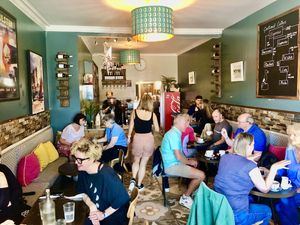 Cafe interior   at The Guillemot Kitchen Cafe in Bangor