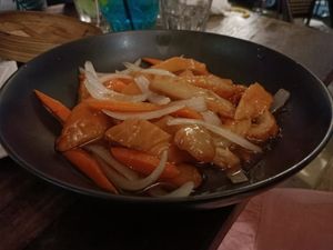 Vegan Plum Sauce BBQ Pork at Mr Hong in West End