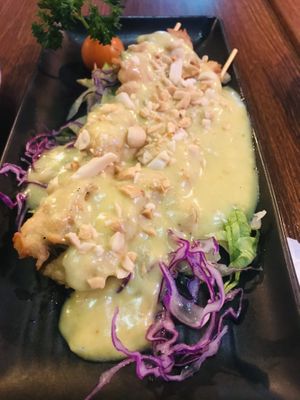 Satay sticks  at Mr Hong in West End