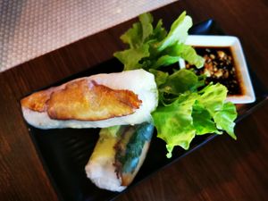 Duck cold rolls at Mr Hong in West End