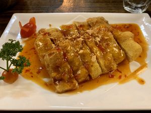 Smoked “Duck” with Special Sauce at Mr Hong in West End