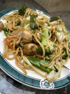 Noodles w veggies  at Tommy's Wok in Carmel-by-the-sea