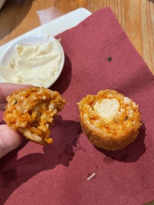 Supplì  at Sora Lella Roman Vegan Restaurant in Edinburgh