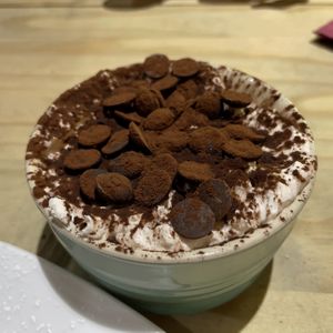 Tiramisu at Sora Lella Roman Vegan Restaurant in Edinburgh