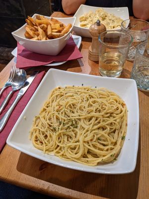 Spaghetti at Sora Lella Roman Vegan Restaurant in Edinburgh