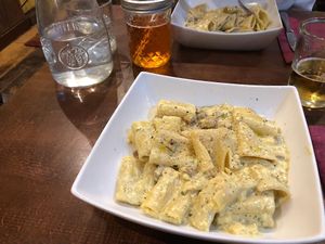 Carbonara  at Sora Lella Roman Vegan Restaurant in Edinburgh