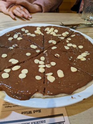 Gluten-free chocolate focaccia at Sora Lella Roman Vegan Restaurant in Edinburgh