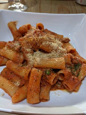 Penne at Sora Lella Roman Vegan Restaurant in Edinburgh