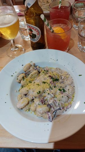 Gnocchi gorgonzola radicchio 😍 at Sora Lella Roman Vegan Restaurant in Edinburgh