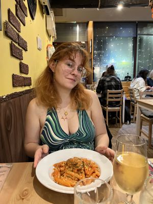 vodka penne   at Sora Lella Roman Vegan Restaurant in Edinburgh