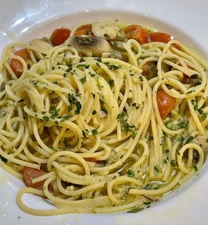 Spaghetti alla Campagnola  at Sora Lella Roman Vegan Restaurant in Edinburgh