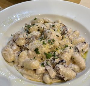 Gnocchi Gorgonzola, Racicchio e Noci  at Sora Lella Roman Vegan Restaurant in Edinburgh