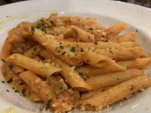 Penne vodka   at Sora Lella Roman Vegan Restaurant in Edinburgh